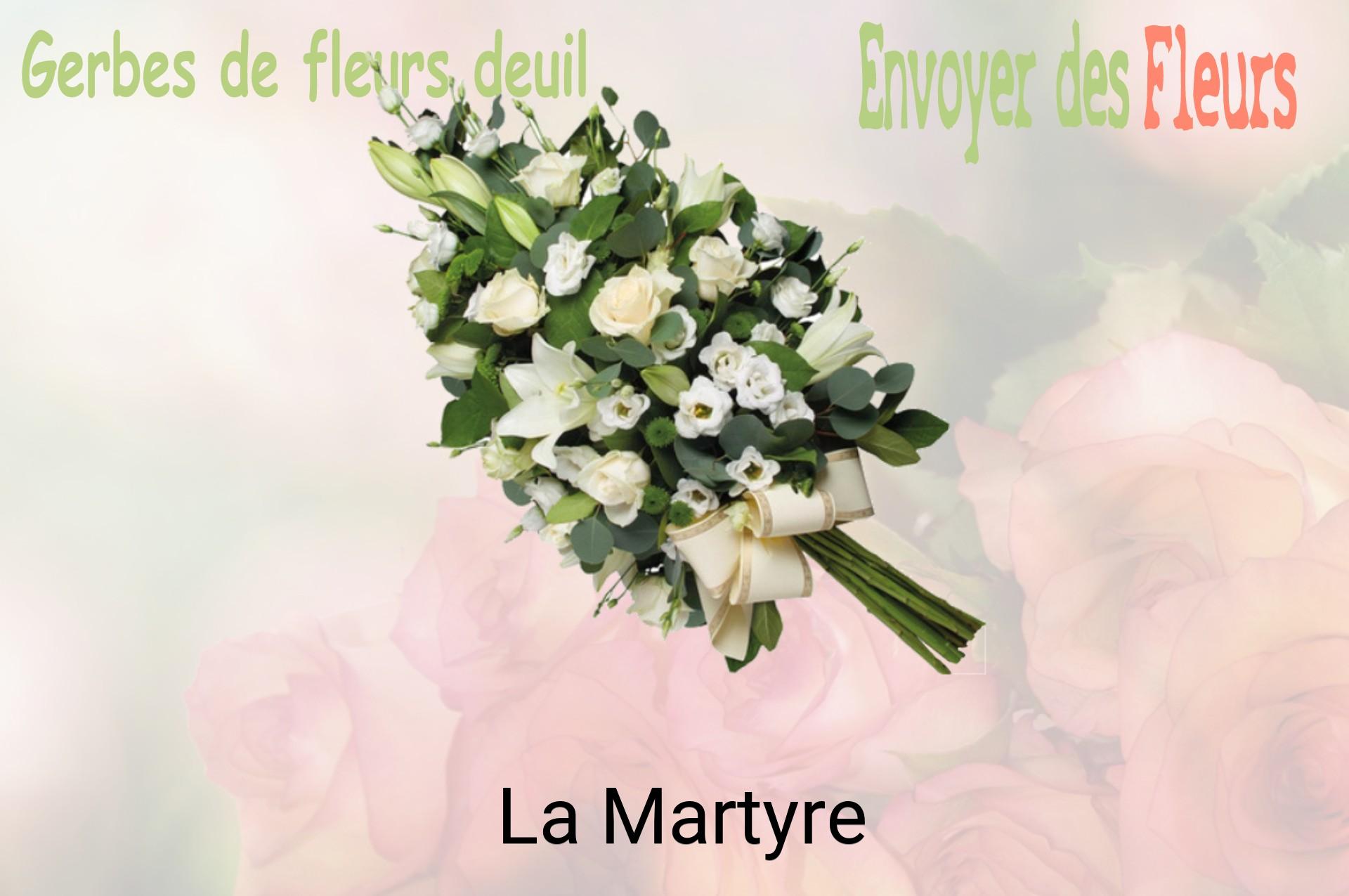 Gerbe de fleurs de deuil livrée à La Martyre